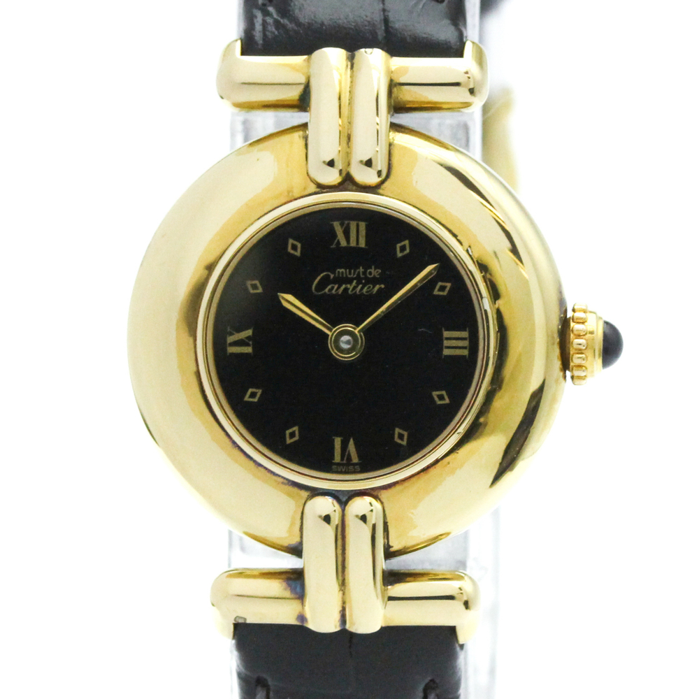 CARTIER Must Colisee Vermeil Gold Plated Ladies Watch 590002